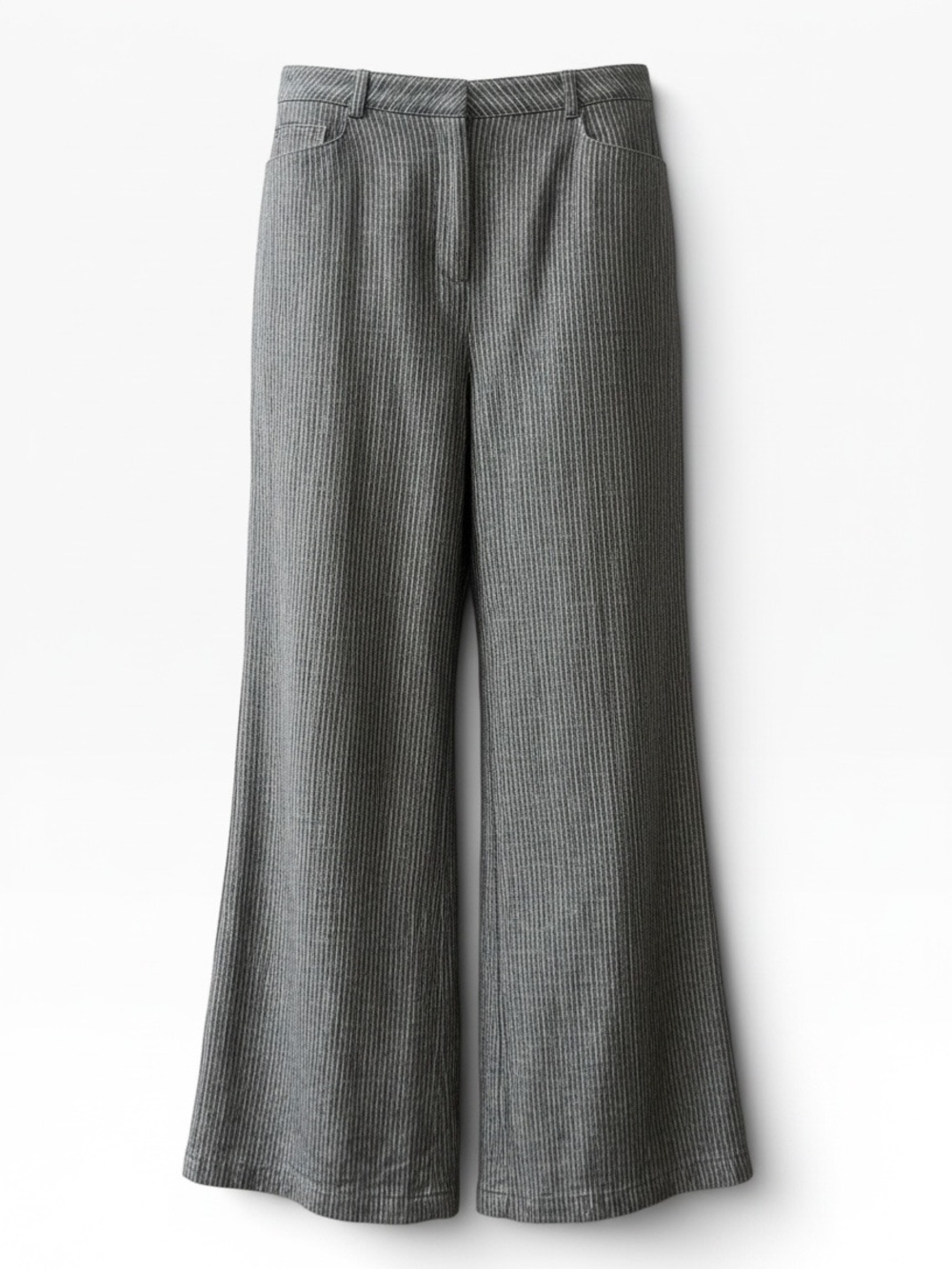 🖤 Sundance Linen Pinstripe Wide Leg Pants Size 10 | Coastal Mountain Chic